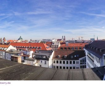 iPhone Panorama: Aussicht vom Dach des Hotal Cristal in München