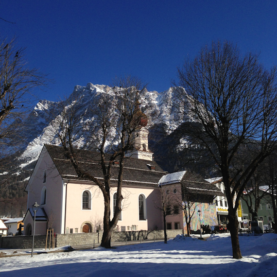 Pfarrkirche in Ehrwald, Österreich