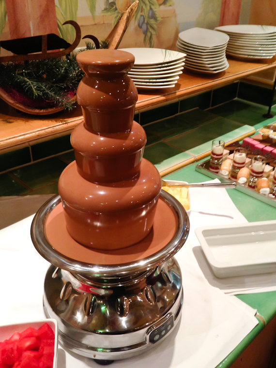 Schokoladenbrunnen vom Dessertbuffet