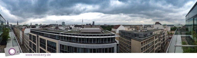 Panorama Ausblick aus der Suite des Hotel Barceló in Hamburg