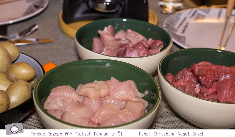 Silvester Fondue: Rezept für Fleisch Fondue in Öl