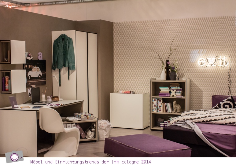 Möbel- und Einrichtungstrends von der imm cologne 2014: Jugendzimmer in Pastell Farben