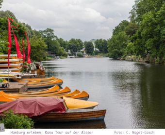 Hamburg erleben: eine Kanu Tour auf der Alster