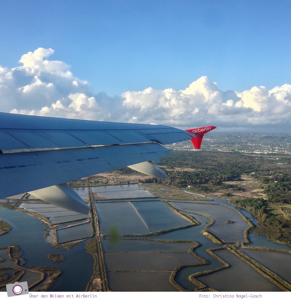 Über den Wolken: mit Air Berlin von Faro (Portugal) nach Düsseldorf