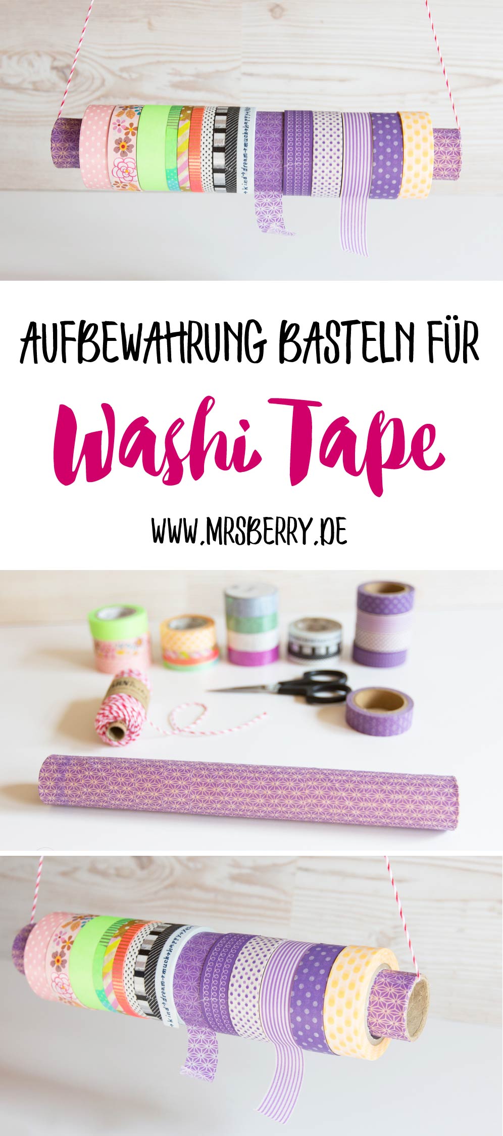 DIY Idee: Aufbewahrung für Washi Tape / Masking Tape basteln.