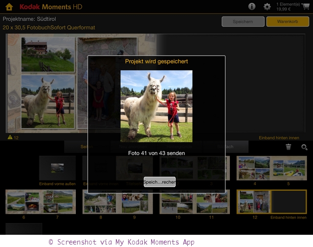Fotobuch mit der My KODAK Moments App erstellen