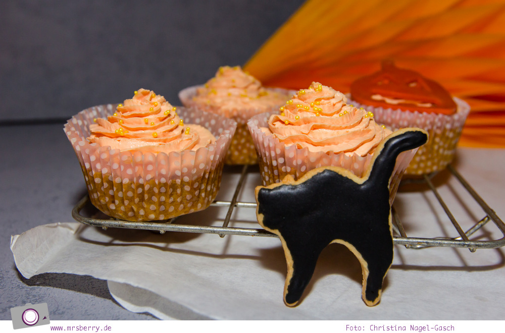 Rezept Kürbis Cupcakes und Halloween Kekse