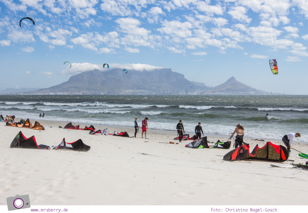 Südafrika Westkap: Bloubergstrand mit dem schönsten Tafelberg Blick