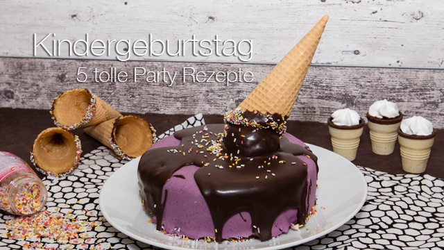 Sweet Table - 5 tolle Rezepte zum Kindergeburtstag: Schokoladenkuchen mit Eiswaffel
