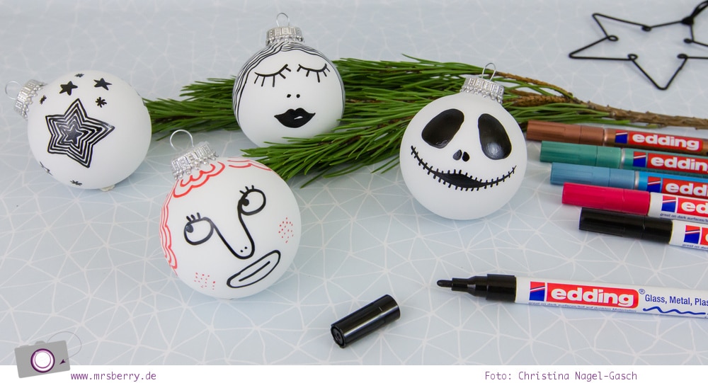 Weihnachtsdeko DIY: Weihnachtskugeln selbst bemalen