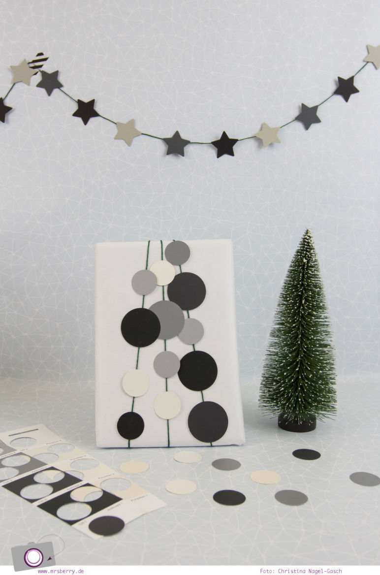 Geschenke schön verpacken - Weihnachtsgeschenke in Weiß, Schwarz und Grau
