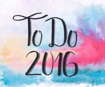 MrsBerry Brush-Lettering / Lettering / Watercolor Card - To Do List 2016