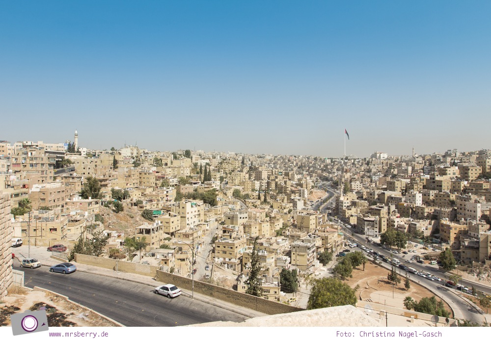Rundreise Jordanien - ein Reisebericht: Besuch des Zitadellenhügel in Amman mit Ausicht auf Amman