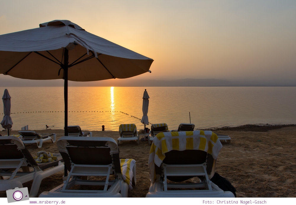 Rundreise Jordanien - ein Reisebericht: Sonnenuntergang am Toten Meer
