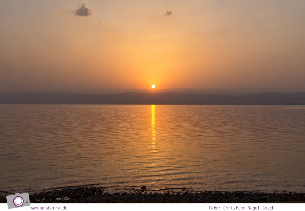 Rundreise Jordanien - ein Reisebericht: Sonnenuntergang am Toten Meer