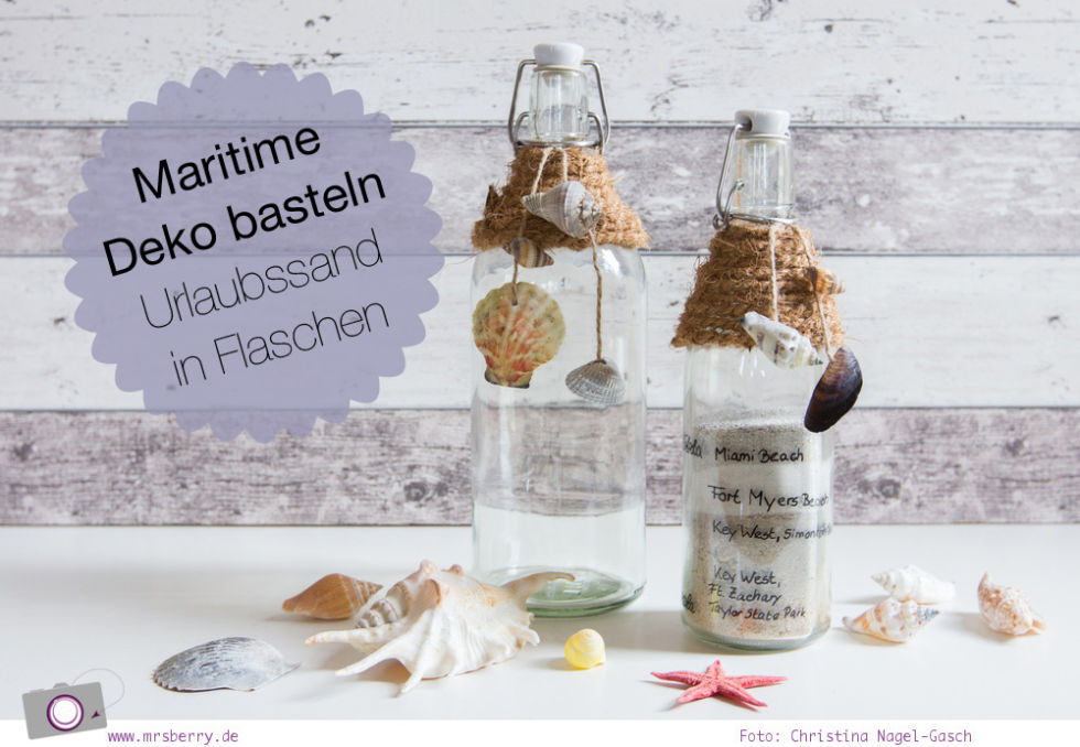 Maritime Deko selber machen - Urlaubssand aufbewahren - MrsBerry Studio