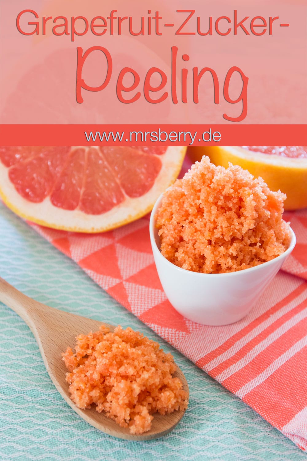 Peeling selber machen: Grapefruit-Zucker-Peeling (Gesichtspeeling, Körperpeeling, selbstgemacht)