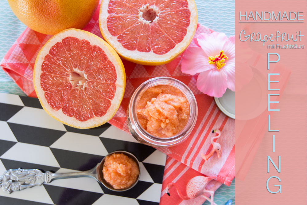 Peeling selber machen: Grapefruit-Zucker-Peeling mit Fruchtsäure (Gesichtspeeling, Körperpeeling, selbstgemacht)