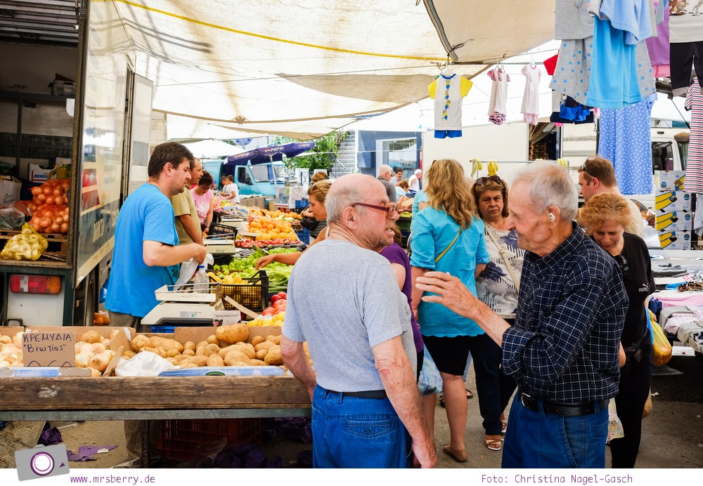 Griechenland, Chalkidiki, Kassandra: Wochenmarkt in Kassandria