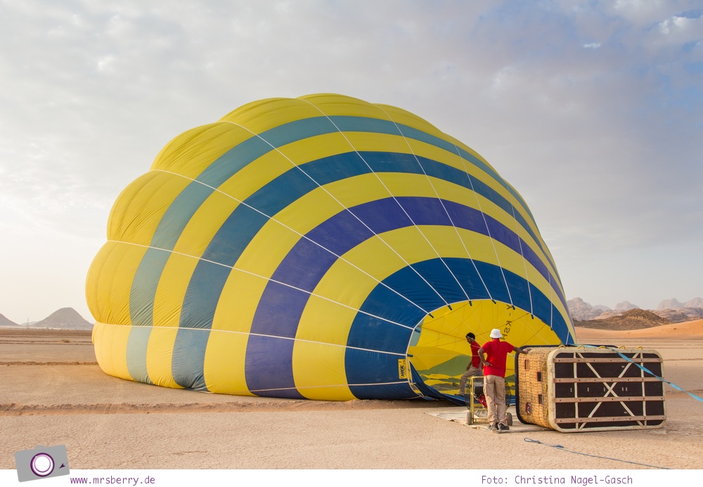 Höhenflug in Jordanien - Ballonfahrt mit dem Heißluftballon über die Wüste Wadi Rum