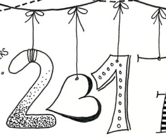 Happy New Year - Lettering & Doodle