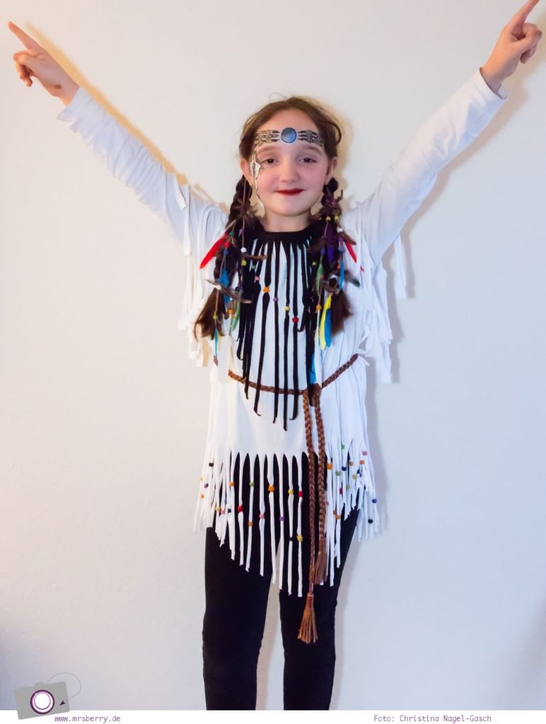 MrsBerry.de DIY | Indianer Kostüm basteln - ein easy peasy DIY und Last Minute Verkleidung für Karneval / Fasching