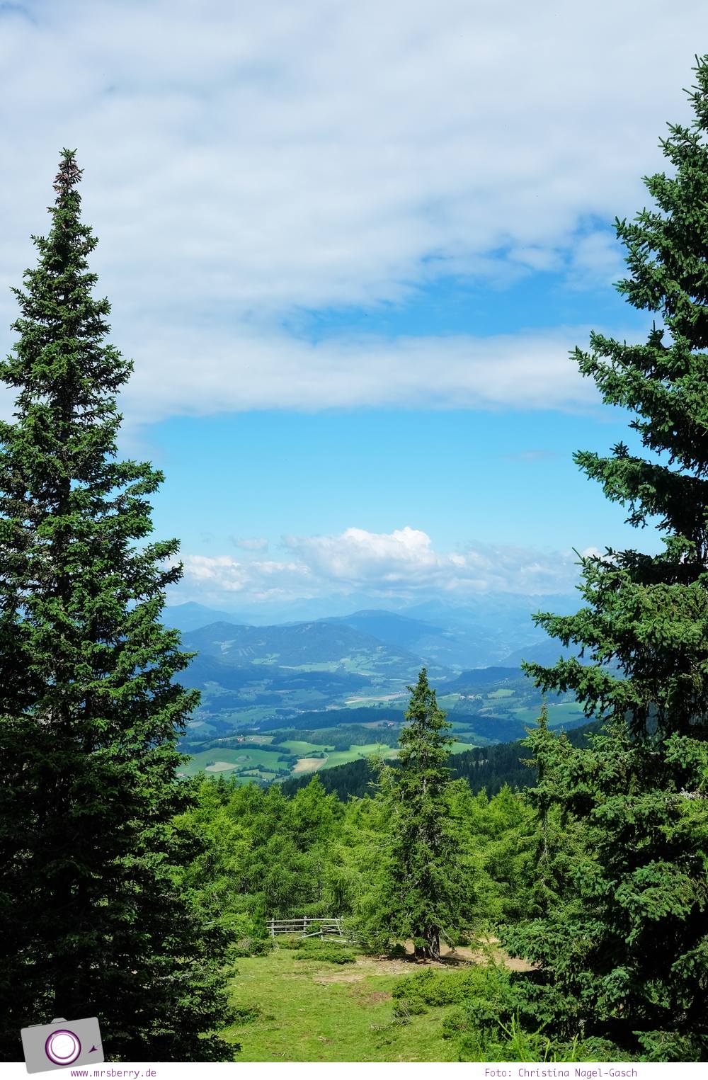 Urlaub Zirbitzkogel in der Steiermark - Wandern mit Kind und Hund | Aussicht von der Tonnerhütte auf 1.600 Meter Seehöhe