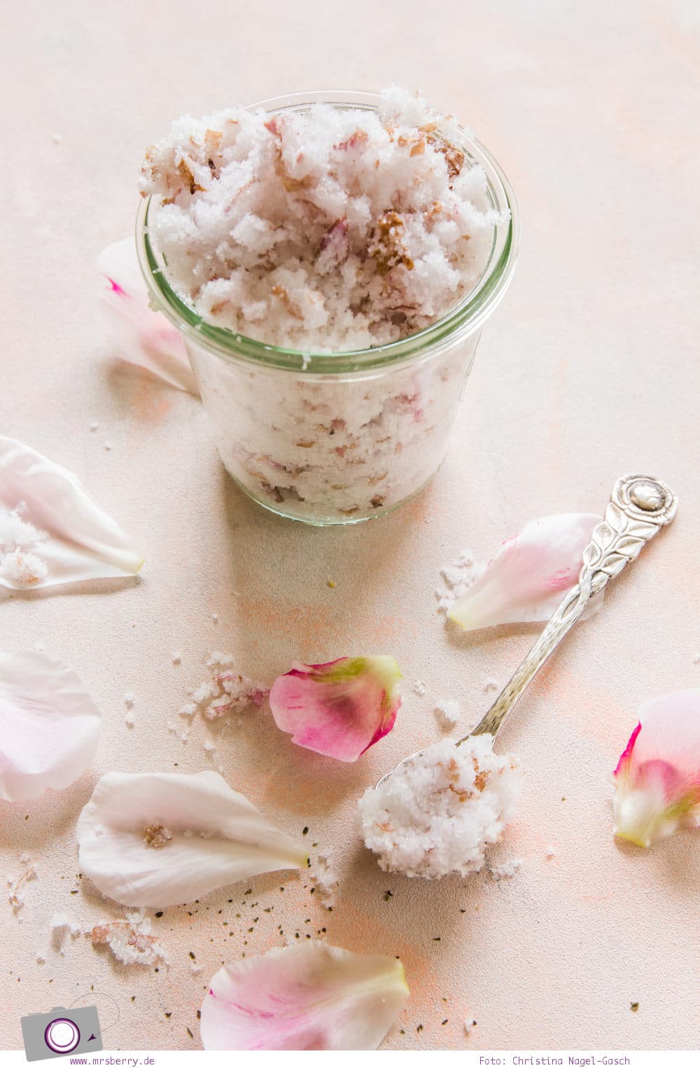 Beauty DIY | Peeling selber machen - die 5 besten Zucker-Peeling zum Selbermachen für Zuhause | Rosen-Zucker-Peeling