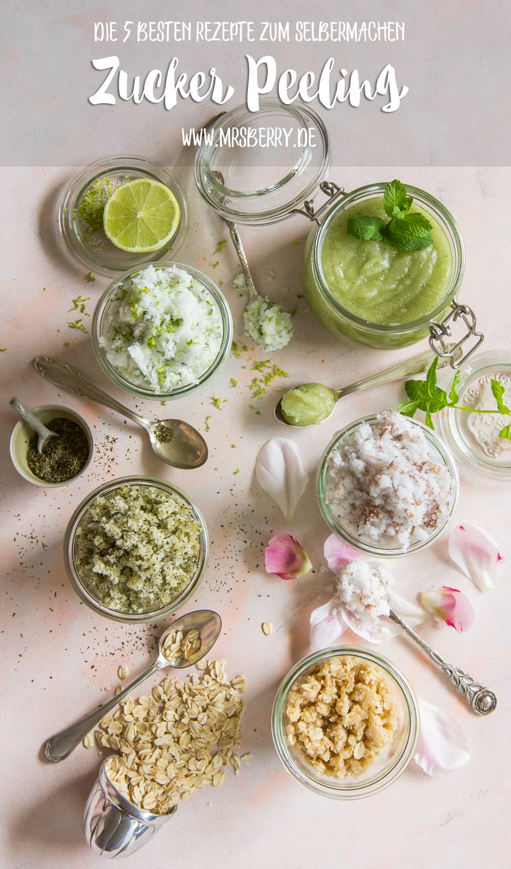 Beauty DIY | Peeling selber machen - die 5 besten Zucker-Peeling zum Selbermachen für Zuhause