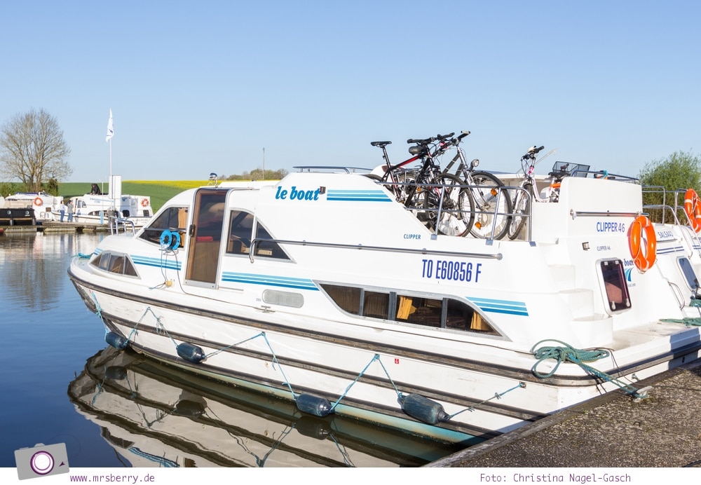 Hausbooturlaub in Frankreich: aus dem Rhein-Marne-Kanal in Elsass-Lothringen | Unser Hausboot im Hafen von Niderviller.