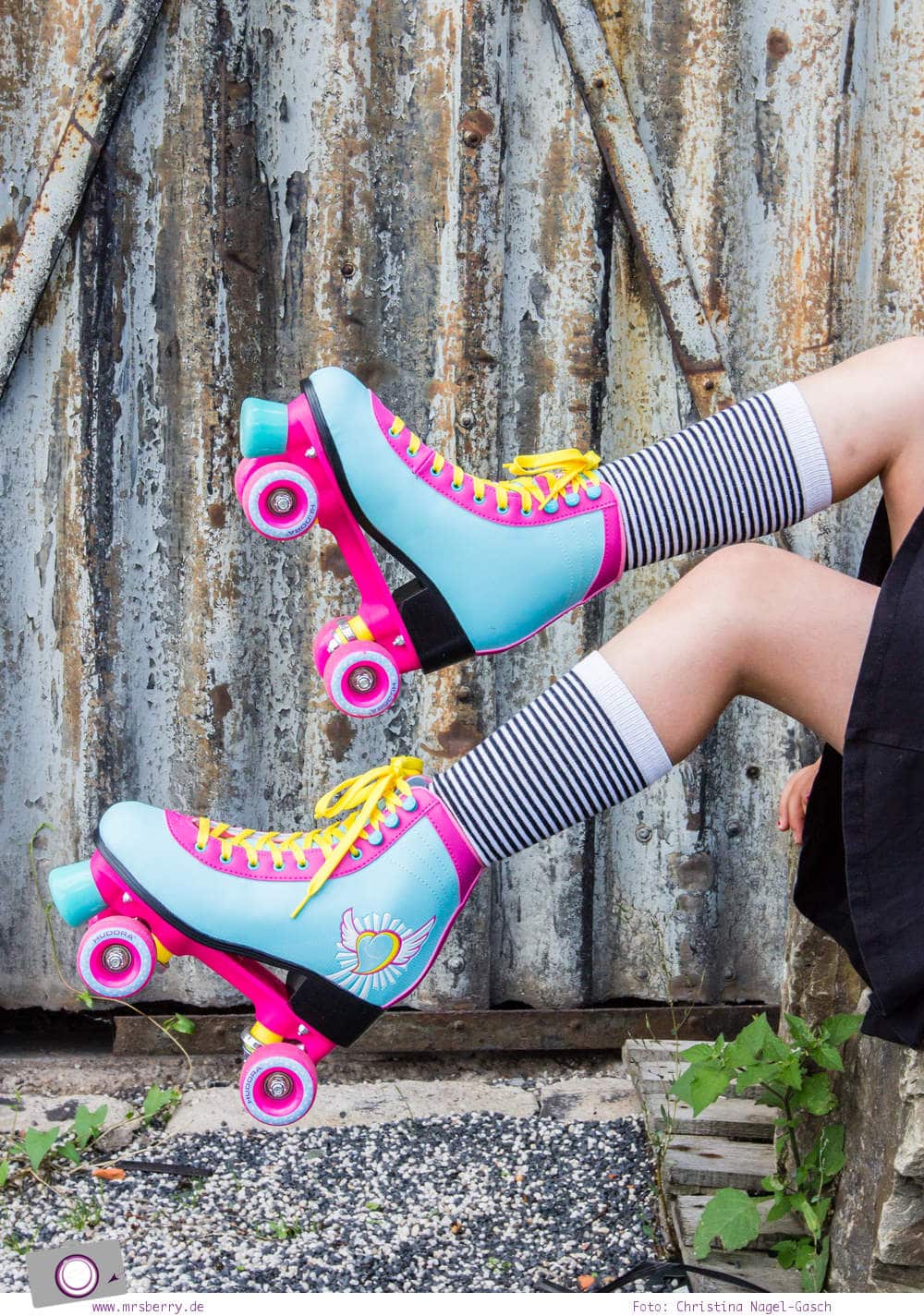 Outdoor Spaß mit Hudora - die coolen Rollschuhe Disco Skate Wonders für Mädchen im MrsBerry Test