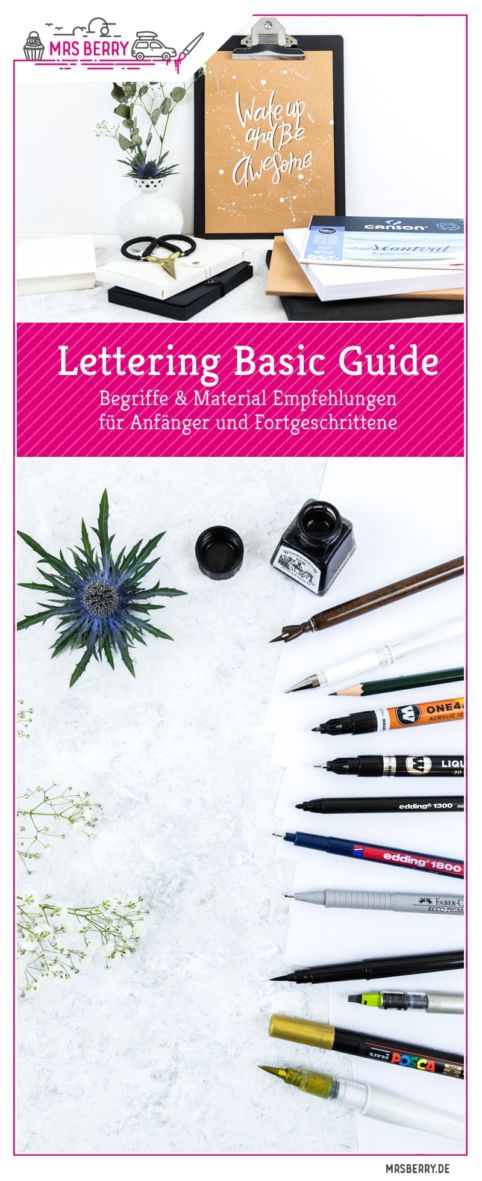 Lettering Basic Guide mit Tipps & Tricks für Anfänger und Fortgeschrittene | Mit Empfehlungen für Lettering Stifte, Lettering Papier und andere Materialien