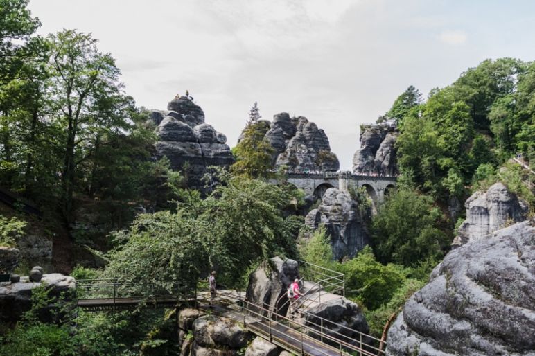 Sächsische Schweiz: Familienurlaub in Hinterhermsdorf - Nationalpark Wanderung Bastei mit Basteibrücke