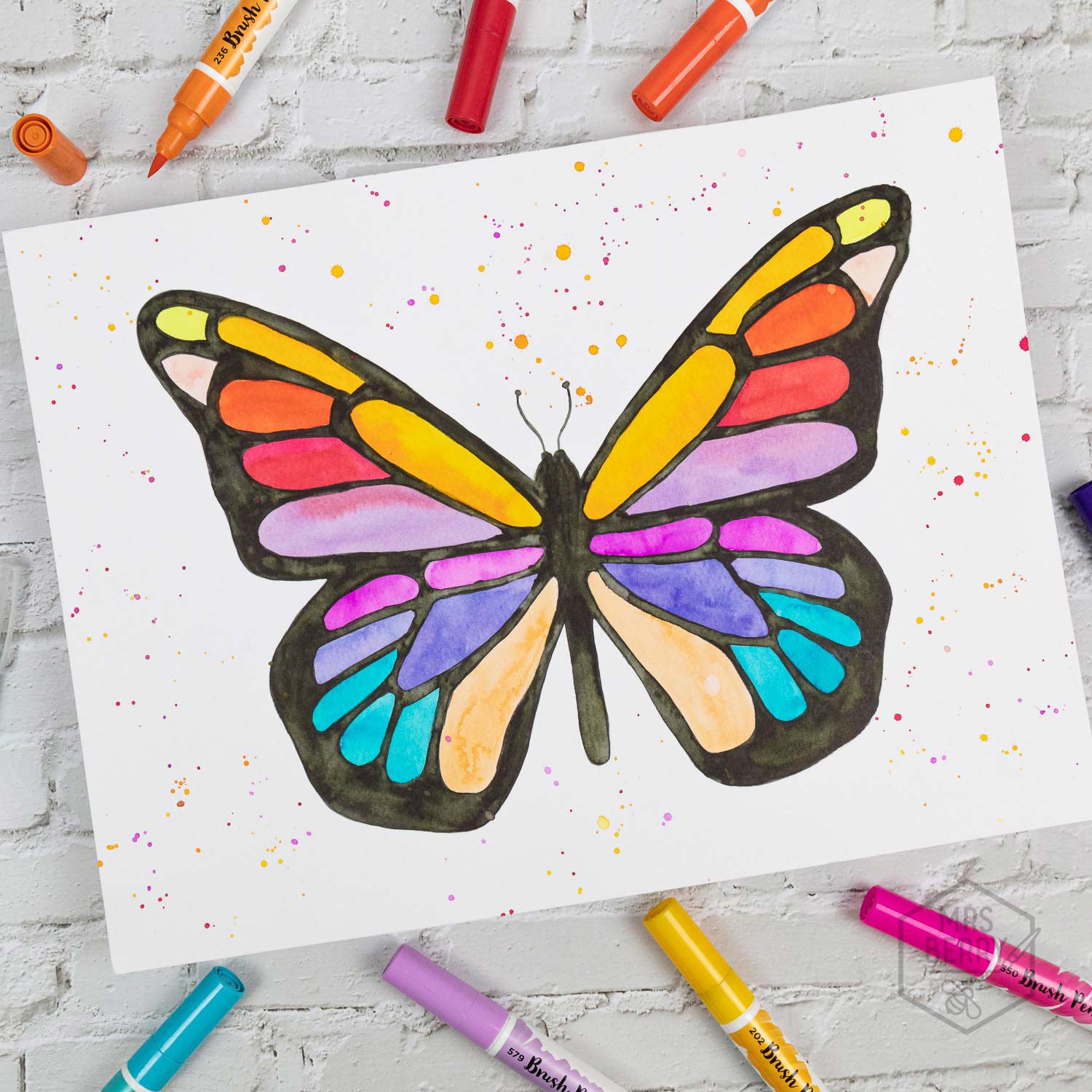 Kindergeburtstag-in-Koeln-Geburtstagsfeier-fuer-Kinder-Jugendliche-mit-kreativen-Workshops-MrsBerry-Studio_Motiv_Schmetterling