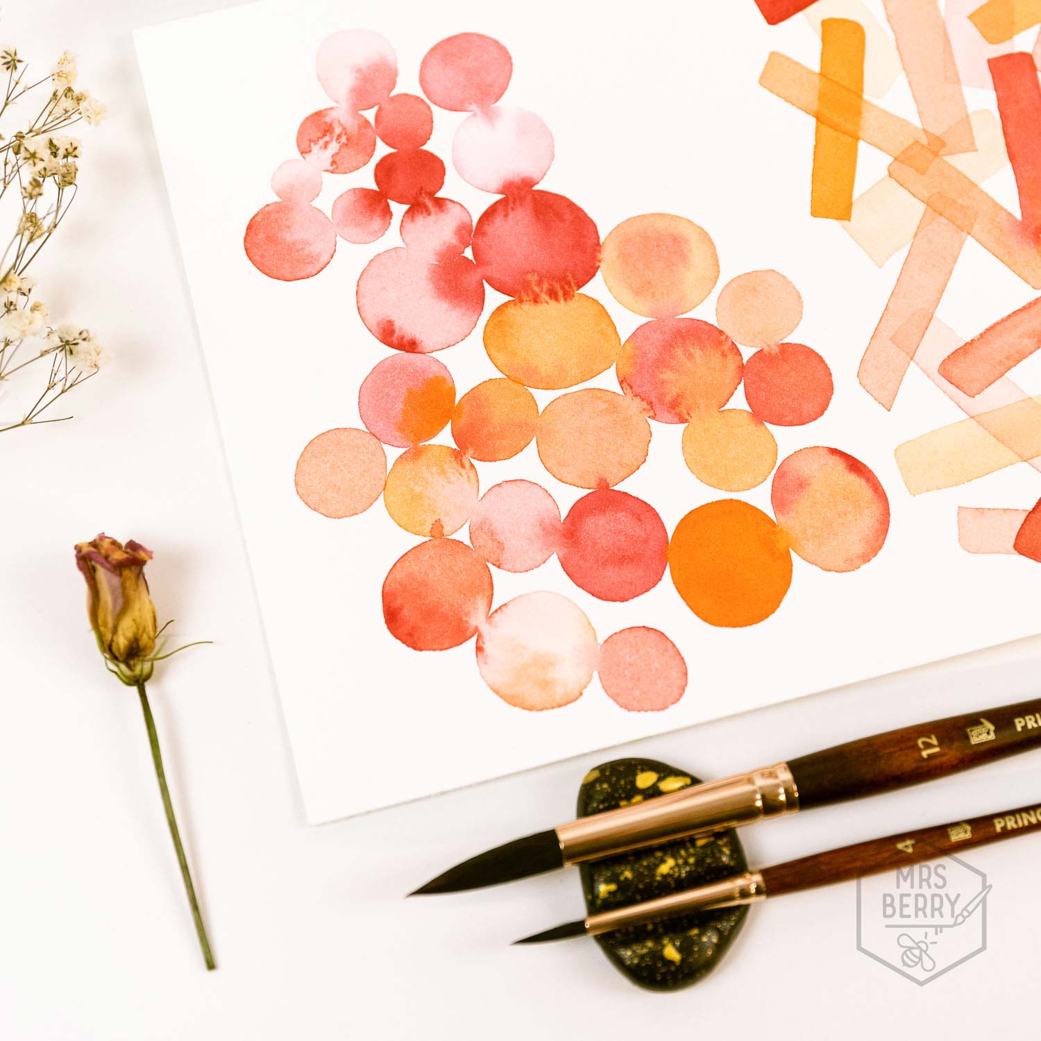 Watercolor-Workshop-Aquarell-malen-lernen-Anfaenger-Koeln-MrsBerry-Studio_1