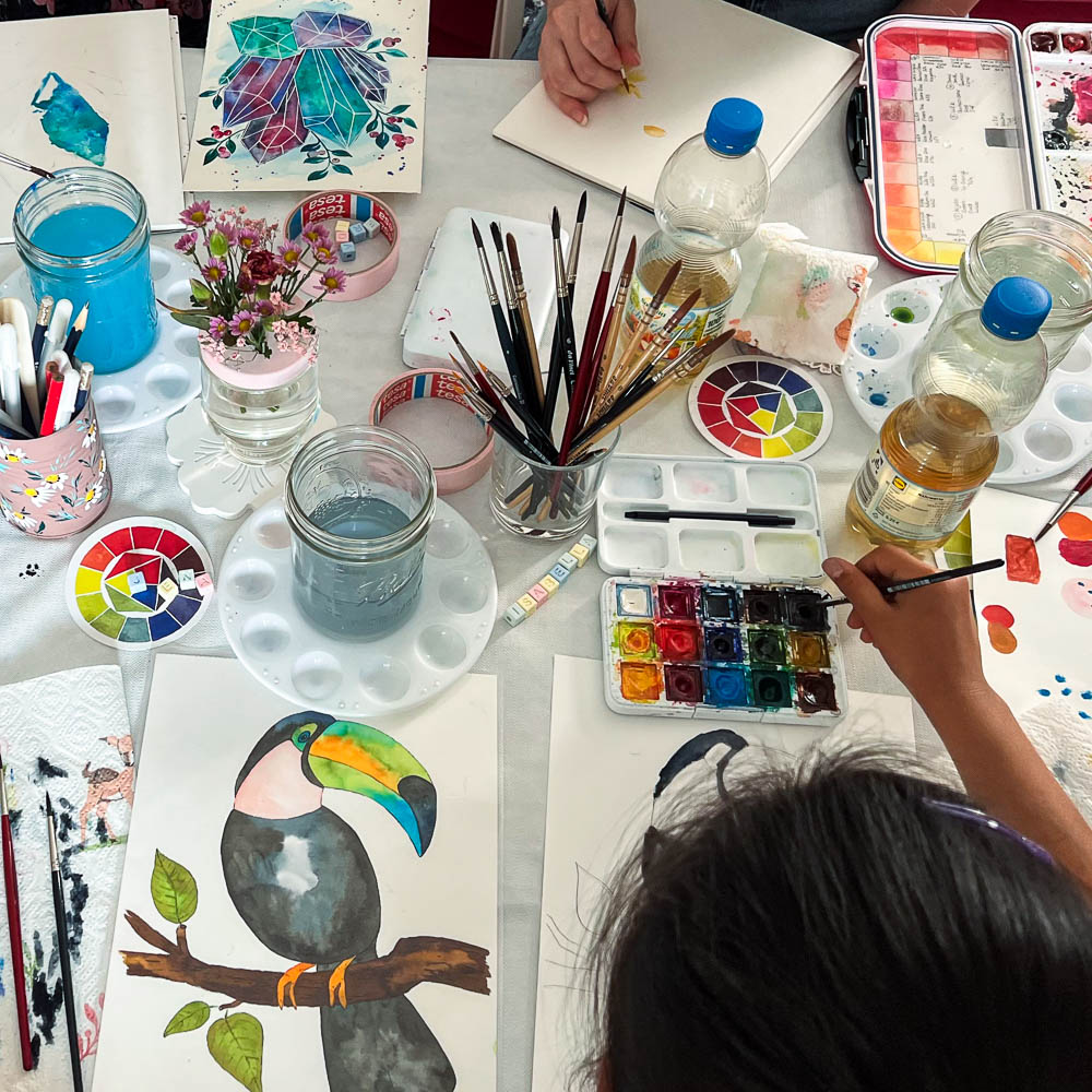 Ferienkurs Köln - Watercolor Ferienkurs für Kinder und Jugendliche | Workshop für Aquarellmalerei und Illustration des MrsBerry Kreativ-Blog